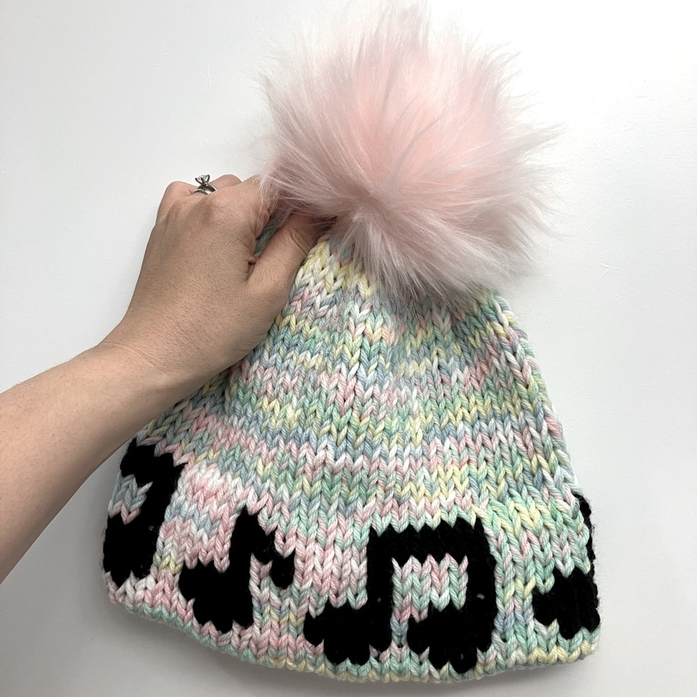 Brand new music note toque beanie pastel